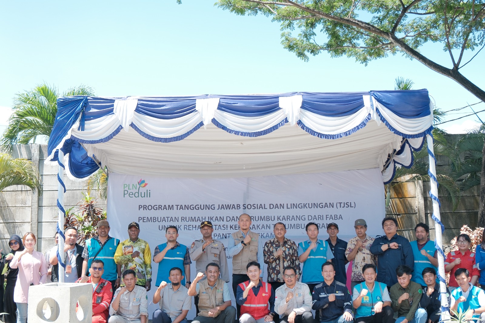 PLN Indonesia Power UBP Holtekamp Introduces FABA-Based Fish Shelters to Support Marine Ecosystem Conservation